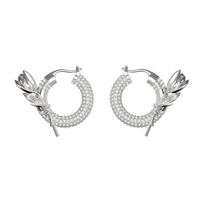 BOONEE郁金香满钻C圈耳环