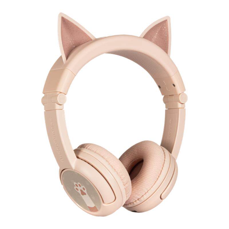 BuddyPhones萌趣儿童蓝牙耳机PlayEars+猫耳朵头戴式音乐保护听力
