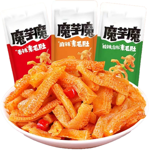 魔芋素毛肚爽辣条美味解馋小零食办公室下午茶宿舍整箱批好吃的