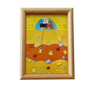 黄金矿工相框简约创意装饰diy发财摆件6寸7寸8寸送招财生日礼物