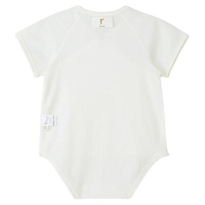 宝宝夏季有机棉短袖爬服透气舒适