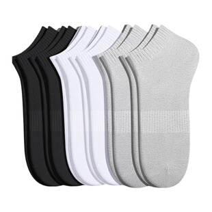 袜子男款短款纯棉短筒袜夏季薄款全棉防臭吸汗7A抗菌男士运动船袜