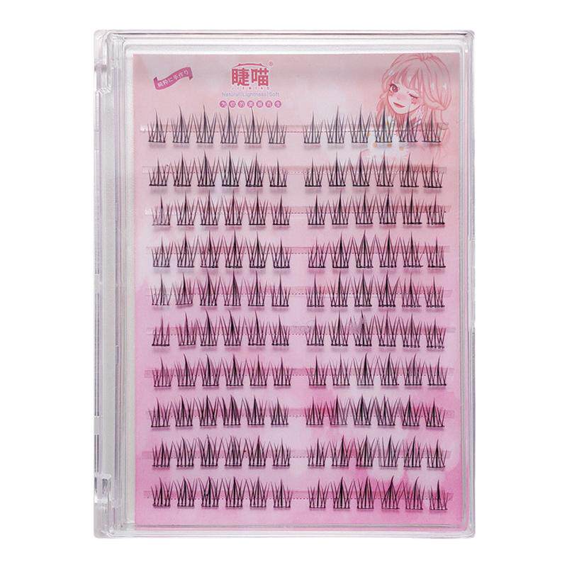 免胶人造纤维太阳花自然上睫毛