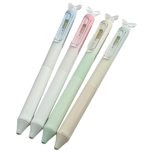 蝴蝶中性笔高颜值ins风按动式刷题笔速干顺滑黑色水性笔芯圆珠笔CS笔头女生初中生小学生考试用0.5解压转转笔