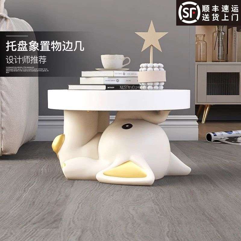 棕榈树创意大象落地摆件家居装饰品茶几家用客厅卡通托盘乔迁礼品