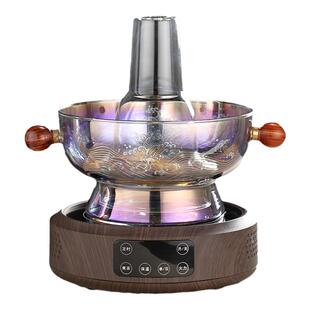 玻璃火锅家用围炉电陶炉插电老式涮羊肉老北京鸳鸯锅港式打边炉