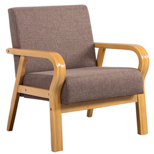 小户型家用日式原木风公寓客厅双人北欧简约三人位直排实木质沙发