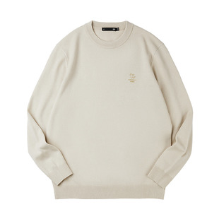 海澜之家红色马年毛衣长袖毛衫柔软保暖圆领黑色针织打底衫男款