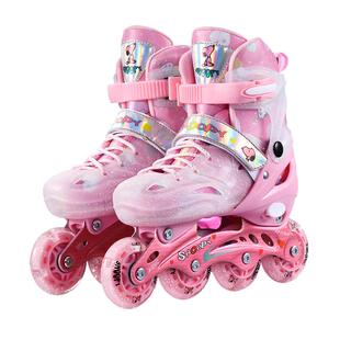 snoopy史努比官方正品轮滑鞋儿童滑冰鞋溜冰鞋男女孩滑轮鞋初学者