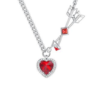 周大生DC吾与爱系列简约时尚轻奢小众爱心项链套链女生生日礼物