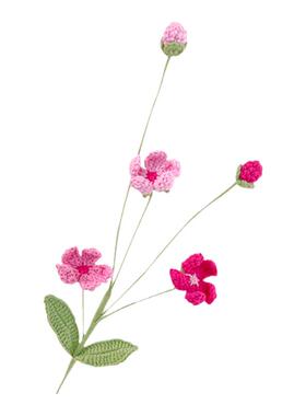 点地梅 毛线花束 仿真花饰摆件 萌娃娃纯手工钩织花 生日礼物插花
