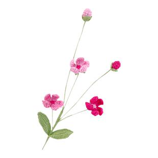点地梅 毛线花束 仿真花饰摆件 萌娃娃纯手工钩织花 生日礼物插花