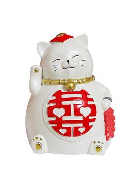 创意情侣招财猫摆件客厅家居饰品