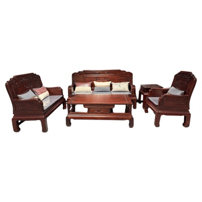 菠萝格金花梨酸枝纹实木沙发