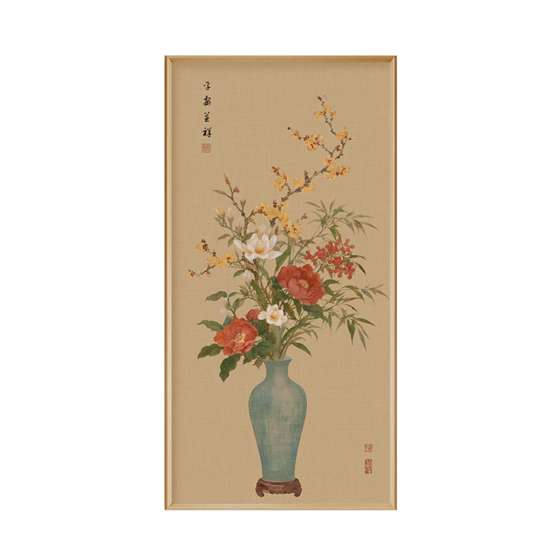 新中式花卉图走廊过道装饰画