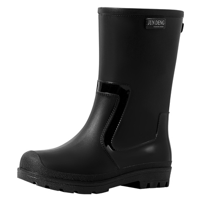 四季通用显瘦中筒雨靴户外徒步女