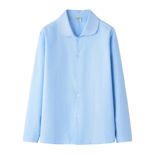 创童深圳校服礼服中学生女款长袖衬衫浅蓝色衬衣初中生高中表演服