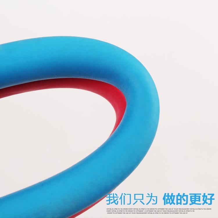 供应青岛国强红蓝双色管8mm高压氧气乙炔带橡胶连体氧气管