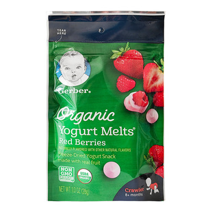 美国Gerer嘉宝溶豆酸奶婴儿奶豆小溶豆宝宝辅食婴儿童零食4袋装