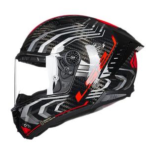 LS2摩托车全盔碳纤维防摔防雾赛车冬季头盔男机车雷霆奉FF805四季