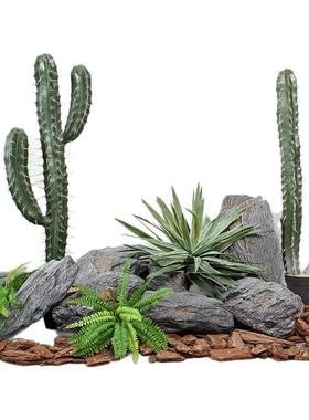 PU仿真石头绿植造景橱窗景观石