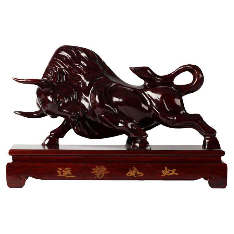 红木华尔街牛家居摆设工艺品
