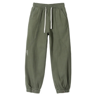 班尼路SK美式纯棉工装裤子2026新款字母图案休闲裤宽松束脚长裤YS