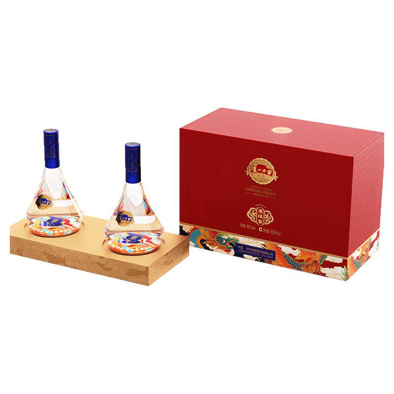 泸州老窖定制酒龙凤銮浓香白酒52度500ml*6瓶宴请礼盒装过节送礼