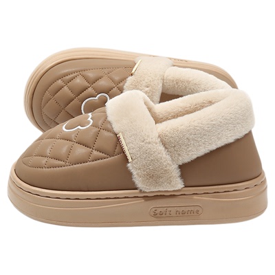 防水棉拖鞋女包跟冬季保暖室内
