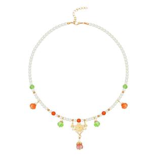 古月家女童汉服珍珠项链国风明制软璎珞儿童古风配饰走秀舞蹈表演