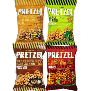 韩国进口SAMJIN三进蝴蝶形酥脆饼干芝士味芥末味海鲜味饼干70g