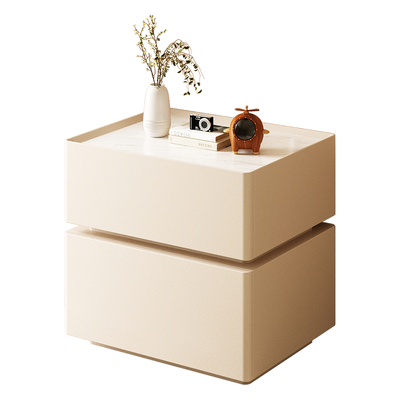 奶油风床头柜轻奢高级感床边柜