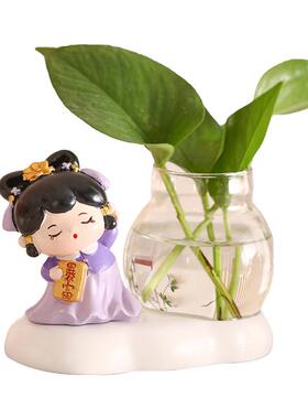 仕女水培摆件桌面装饰品