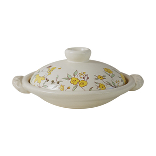 moomin姆明浅口砂锅煲家用粗陶土锅啫啫煲干烧不裂陶瓷煲仔饭干锅