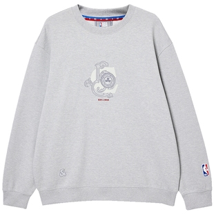 杰克琼斯NBA联名凯尔特人队2025年新款男装秋季卫衣字母刺绣上衣