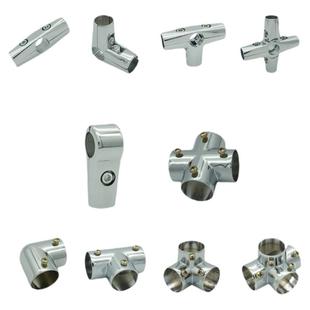 25圆管接头不锈钢管连接件钢管紧固件晾衣架配件货架扣件固定卡扣