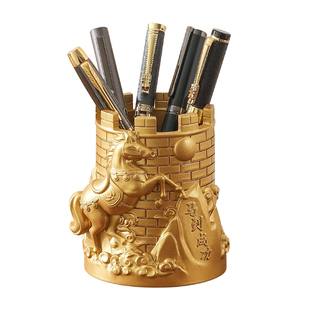 马到成功创意笔筒办公室桌面摆件工位稳定情绪神器新年实用小礼物