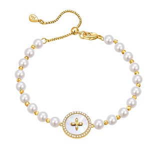 EAUFLORA幸运星珍珠手链轻奢精致女2025新款四叶草手饰生日礼物