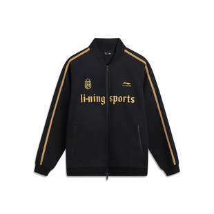 李宁加绒棒球服男士冬季情侣美式卫衣复古宽松上衣运动夹克外套女
