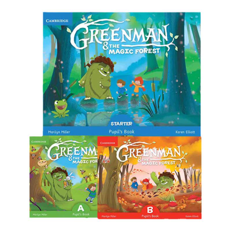 剑桥自然拼读教材 Green man幼儿英语启蒙 Greenman and the Magic Forest AB级别学生用书3-6岁幼儿学龄前读写启蒙认知幼儿园教材