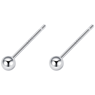 s999纯银养耳洞耳环男生纯银耳钉简约耳骨钉睡觉免摘耳棒纯银饰品