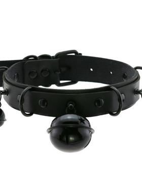 套装铃铛项圈黑暗项链女皮街拍女