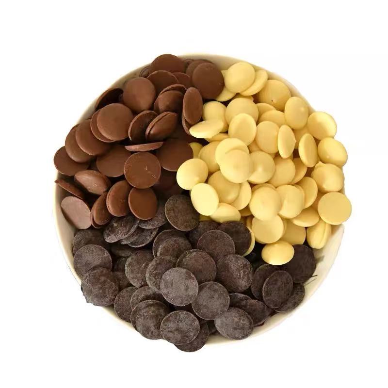 百巧莉黑巧克力58%500g 72%牛奶35%白巧克力纯可可脂黑巧白巧烘焙