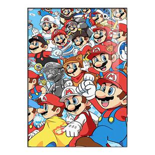 马里奥挂画超级玛丽主题酒店儿童房卧室游戏墙面装饰画潮流潮牌画