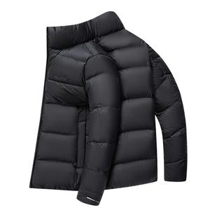 雪中飞2025冬新款男士短款羽绒服立领纯色简约时尚轻便保暖百搭