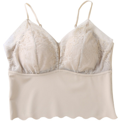 美背吊带背心乳胶胸垫抹胸内衣