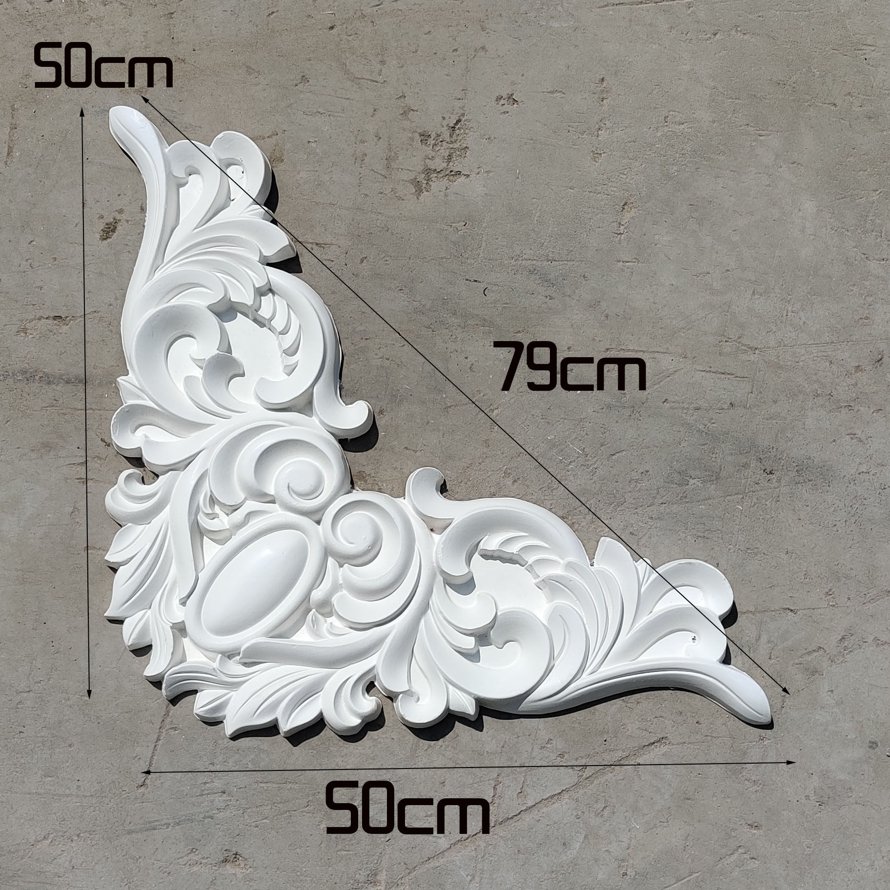 40cm石膏角花雕花客厅拐角吊顶造型装饰灯盘线条包邮法式装饰线