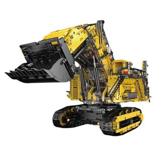 宇星模王利勃海尔挖掘机国产高砖积木MOC工程车拼装模型玩具男孩