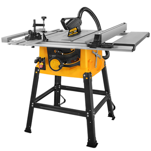 洛克士 10寸多功能木工推台锯台式切割机斜切锯家用裁板无尘锯