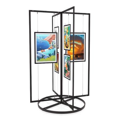 铝合金书画展美术可旋转八棱柱